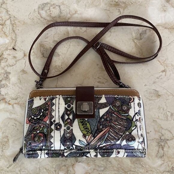 Sakroots Geometric Spirit Desert Owl Smartphone Crossbody Purse - Picture 5 of 16